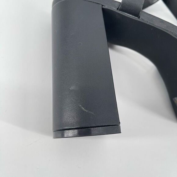 BP Amaya Black Faux Leather Fisherman Block Heel Platform Sandals Size 9.5 - Picture 13 of 16